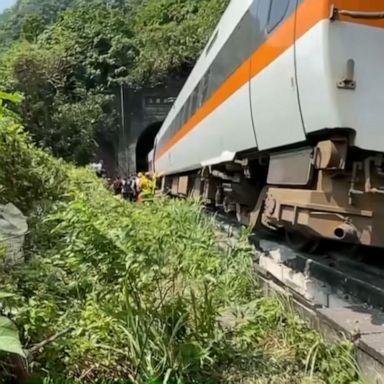 The passenger train derailed in a tunnel near the city of Hualien in eastern Taiwan.