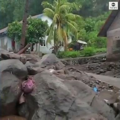 Rescuers are searching for dozens of people missing on Indonesia's Lembata island, in the aftermath of a tropical cyclone that caused deadly landslides and killed at least 128 people.