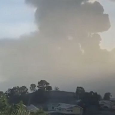 La Soufrière volcano erupted on the Caribbean island of St. Vincent for the third time in a week.