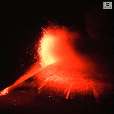 Italy's National Institute of Geophysics and Volcanology captured an early morning explosion of Mount Etna at the southeast crater.