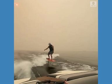 WATCH: Surfer rides on smoky lake in Canada