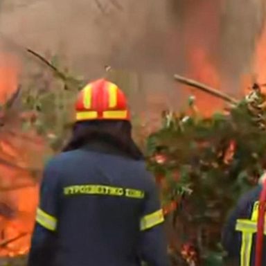 VIDEO: Volunteers step up to fight fires in Greece as tourist hot spots are evacuated