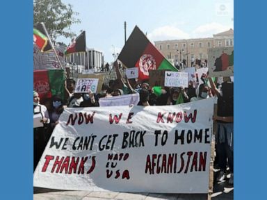 WATCH: Afghans in Greece protest Taliban takeover