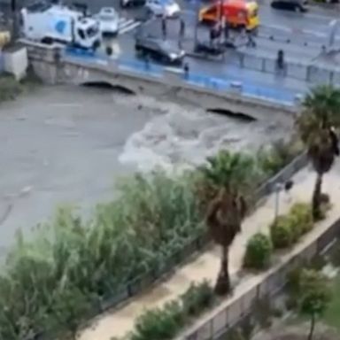 Flooding was reported in parts of southern France, with the swollen Huveaune River surging through Marseille, as officials warned of the risk of significant flooding along its banks.