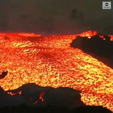 Scientists describe gushing river of molten rock from erupting volcano as “a true lava tsunami” as second 4.5 magnitude earthquake in two days rattles Spanish island of La Palma.