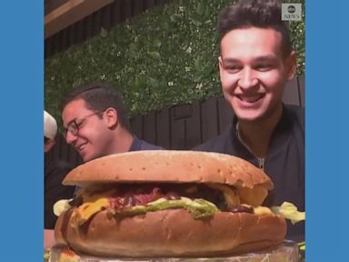 WATCH:  Super-sized burger eating competition crowns winner