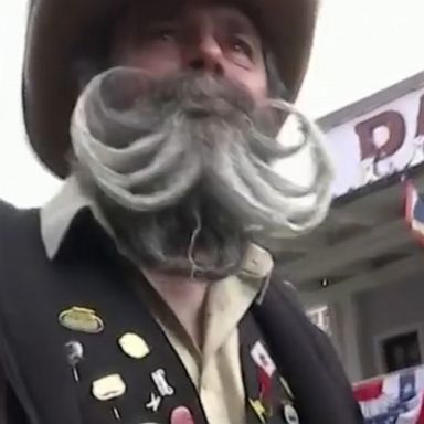 Facial hair aficionados battled it out for hairy glory in the Beard Olympics and German Beard Championships at a town in Bavaria.