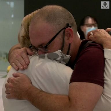 REUNITED: Emotional scenes at Sydney’s international airport as Australia’s border opened for the first time in 20 months.