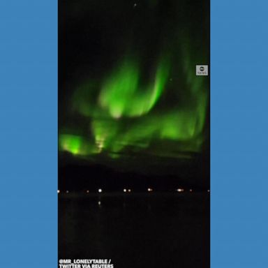 A dazzling display of the Northern Lights was spotted over Reykjavik, Iceland, due to a strong geomagnetic storm that made the phenomenon more visible than usual over some parts of the Northern Hemisphere.