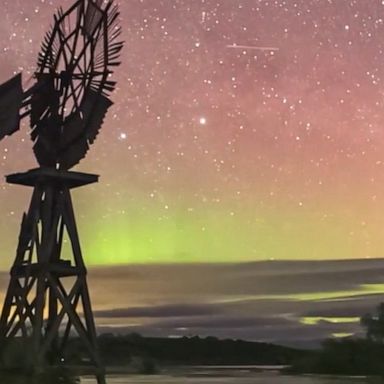 A photographer filmed stunning timelapse footage of the Aurora Australis in Longford, Tasmania.