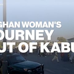 Afghan woman escapes Kabul, leaves family behind