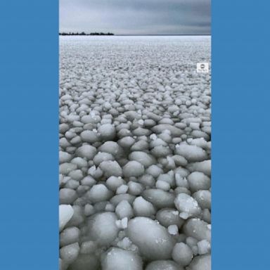 The rare weather phenomenon was spotted at Lake Manitoba in Canada.