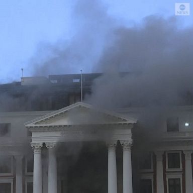 A major fire ripped through South Africa's Parliament complex, gutting offices and causing some ceilings to collapse. No injuries have been reported.