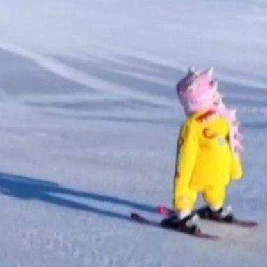 This 4-year-old skiing and snowboarding prodigy looks more at home on the snow than most 44-year-olds.