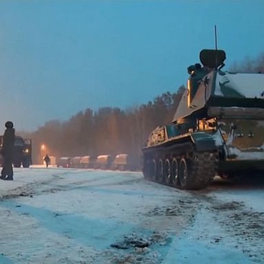 VIDEO: Tensions continue to rise at Ukrainian border