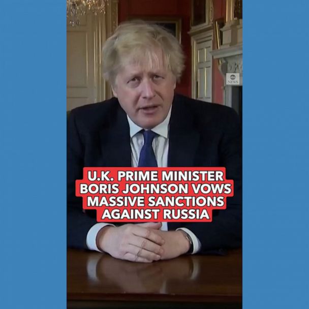 UK Prime Minister Boris Johnson vows massive sanctions against Russia - Good Morning America UK Prime Minister Boris Johnson vows massive sanctions against Russia - Good Morning America