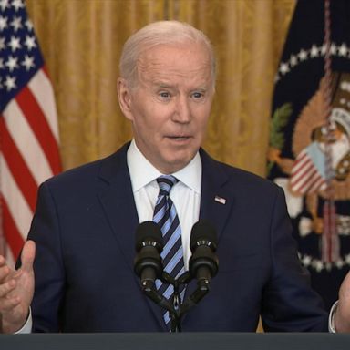 VIDEO: Biden takes questions following his announcement of more severe sanctions