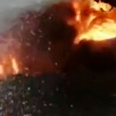 Videos released by Ukraine’s emergency services show raging fire at an oil depot in Chernihiv that was reportedly hit by shelling