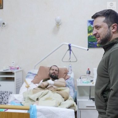 Ukrainian President Volodymyr Zelenskyy visited a military hospital, meeting with medics and injured soldiers and presenting medals for their service amid Russia's invasion of the country. 