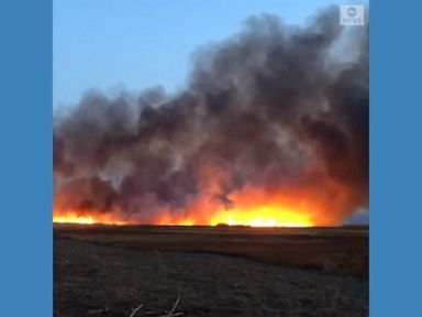 WATCH: Huge smoke plumes from fire in marsh near Liverpool