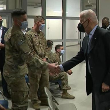 VIDEO: President Biden visits American troops in Poland 