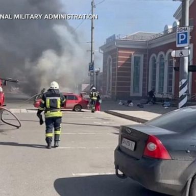 VIDEO: Latest in Ukraine: At least 50 people killed in train station rocket attack