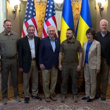 U.S. senators, led by Senate Minority Leader Mitch McConnell, made a surprise visit to Kyiv to meet with Ukrainian leaders. 