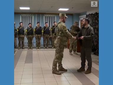 WATCH: Zelenskyy awards medals to soldiers in Kharkiv