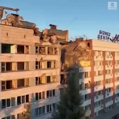 VIDEO: Damage to hotel, school after strikes on Mykolaiv, Ukraine