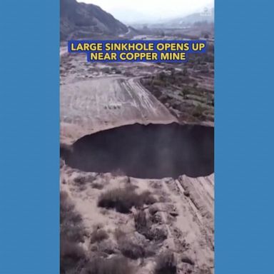 VIDEO: Huge sinkhole appears near copper mine