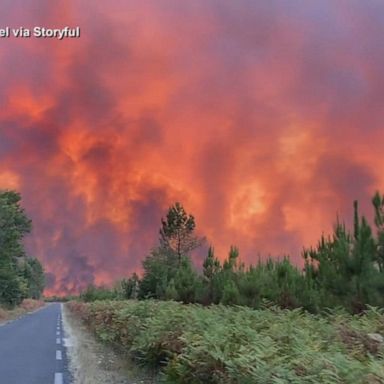 VIDEO: Thousands forced to evacuate as wildfire rages in France amid heat waves