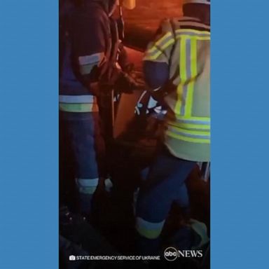 VIDEO: Firefighters in Ukraine rescue kitten trapped beneath burning rubble