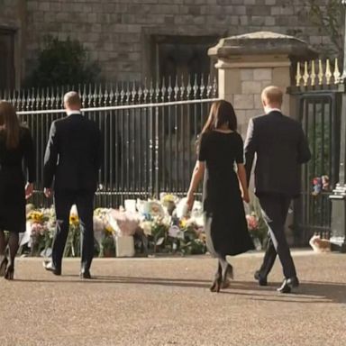 VIDEO: Harry and Meghan join William and Kate outside Windsor Castle 