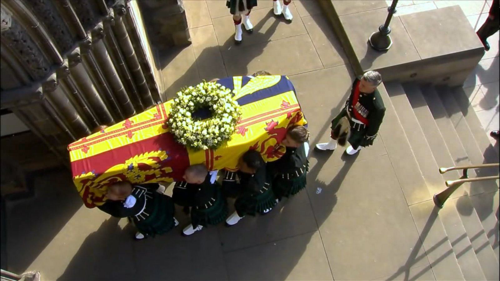 journey of queen's coffin today