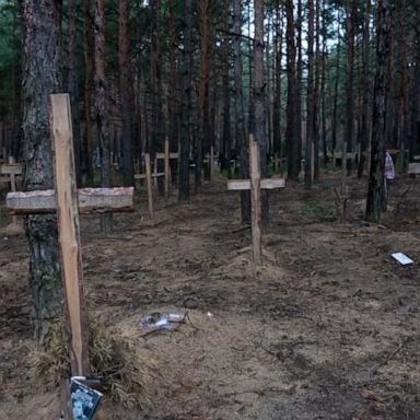 VIDEO: Mass graves discovered close to a previously Russian-held territory 