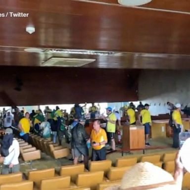 VIDEO: ABC News Live: Protesters storm seat of power in Brazil 