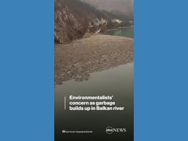 WATCH:  Environmentalists concerned as trash builds up in Balkan river