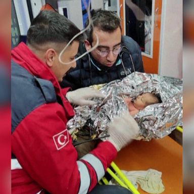 Yagiz Ulas and his mother were pulled from the rubble alive on Friday morning.