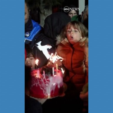 VIDEO: 5-year-old earthquake survivor surprised with birthday cake