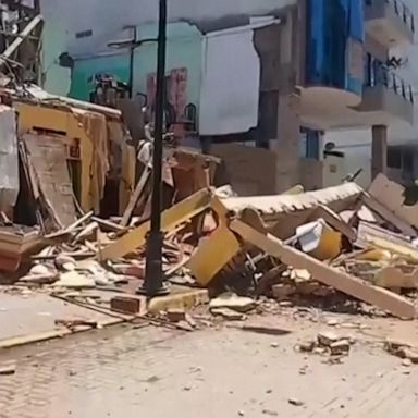 The earthquake occurred Saturday afternoon off the coast of Ecuador, leaving at least 12 people dead, authorities said.