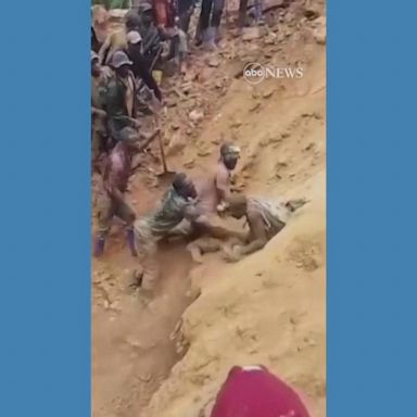 VIDEO: 9 Congolese miners escape from collapsed gold mine