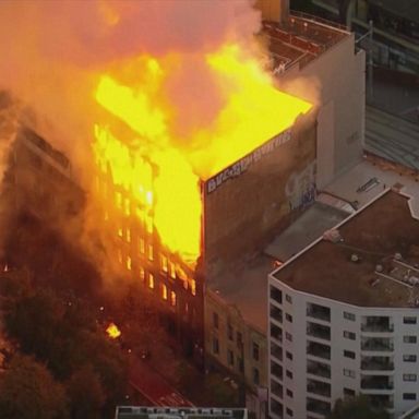 VIDEO: Fire engulfs multi-story building in Sydney