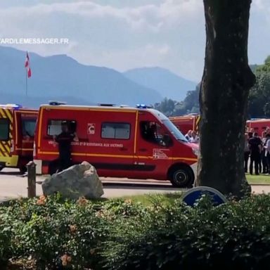 Eight people were stabbed in a playground in Annecy, France, local authorities said. 