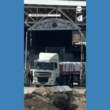 VIDEO: Trucks with humanitarian aid enter through Rafah border crossing