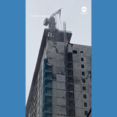 VIDEO: Crane collapses after earthquake strikes the Philippines