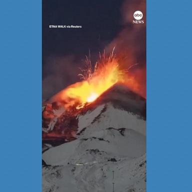 VIDEO: Snow-covered Mount Etna erupts in Italy