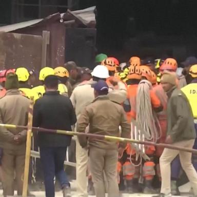 VIDEO: All 41 construction workers trapped in a collapsed mountain tunnel rescued