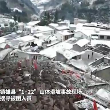 VIDEO: Dozens missing after landslide levels houses in China