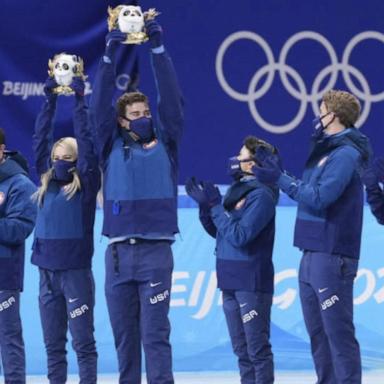 VIDEO: US figure skating team to receive first gold medal following Russia's disqualification