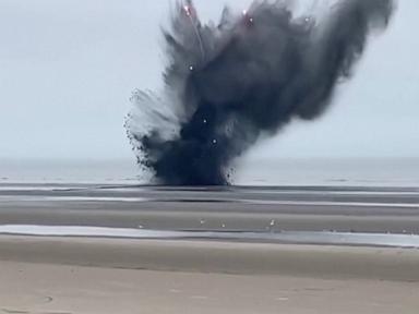WATCH:  Authorities detonate WWII-era bomb found on Belgian beach